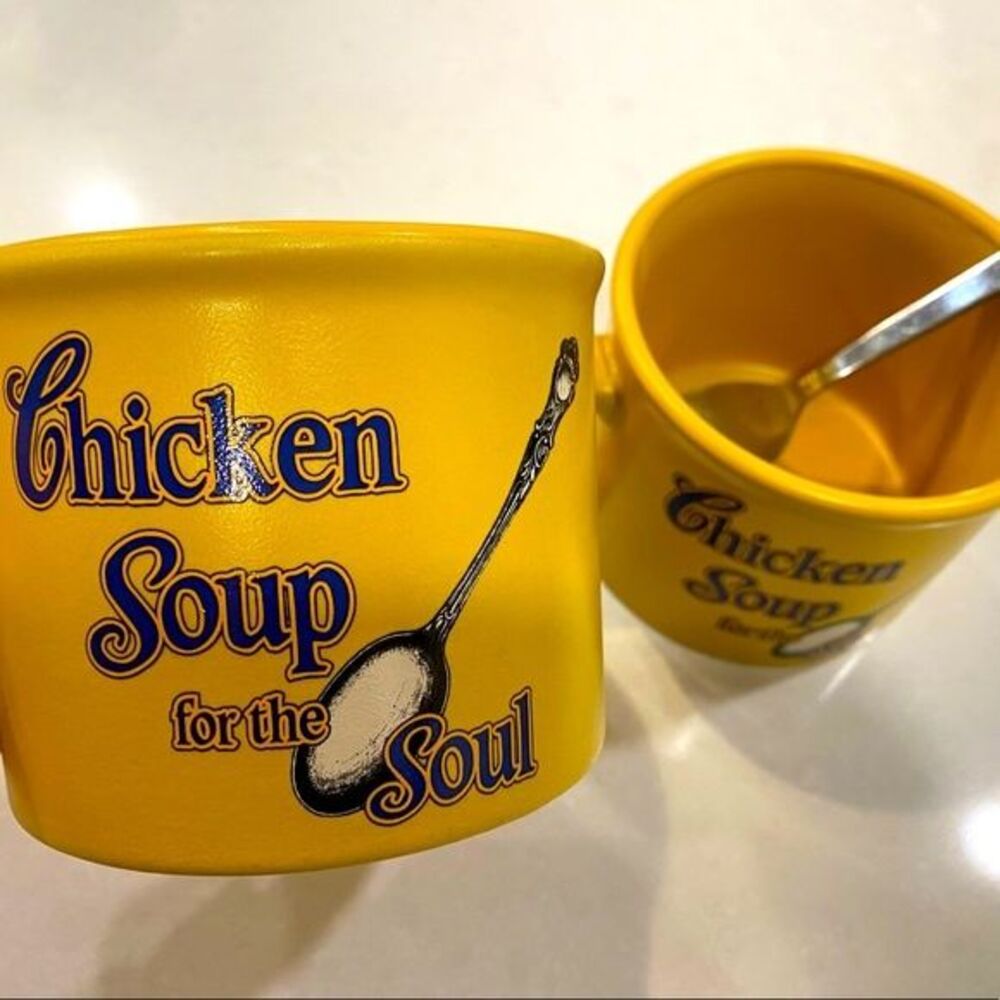 Chicken soup for the soul Collector (2) mugs/bowls in yellow 2005 collection
